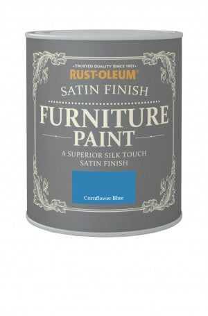 Rust-Oleum Satin Finish Furniture Paint - Cornflower Blue 750ml