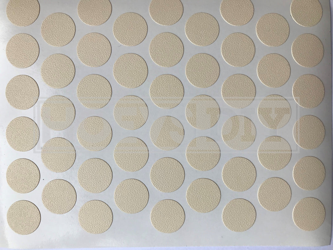 Adhesive Screw Cap/Cover  - Cream (50pk) 