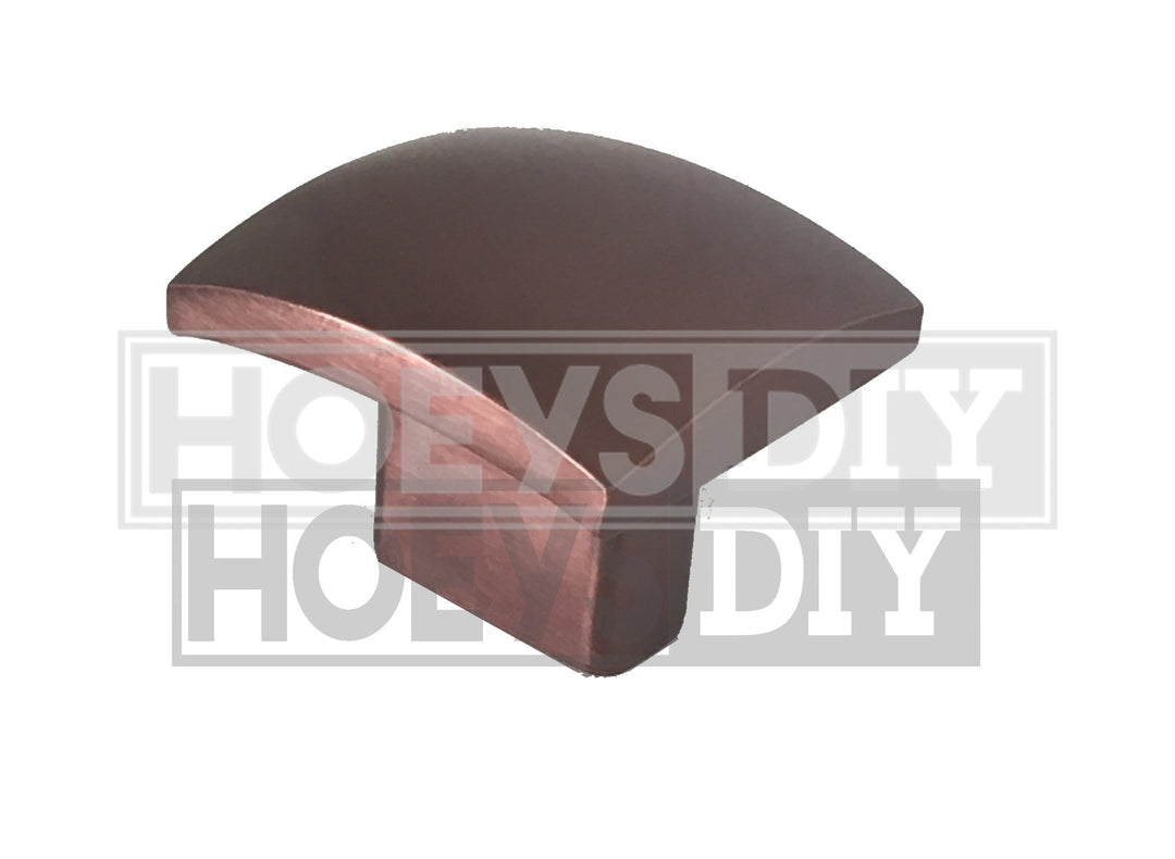 H049 SIENA MODERN SQUARE KNOB BROWN