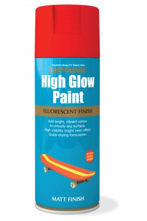 Rust-Oleum High Glow Fluorescent Finish - Red Orange Matt