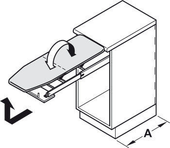 Hafele Iron-Fix Built-In Ironing Board