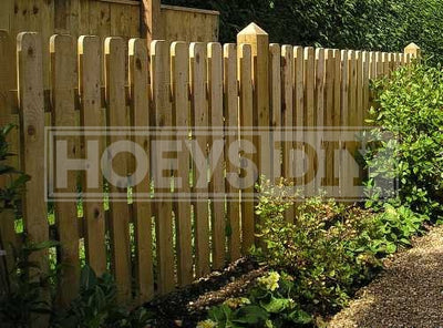 Heavy Duty Single Panel Round Top Garden Picket Panel Fence (1.8m x 1.8m)