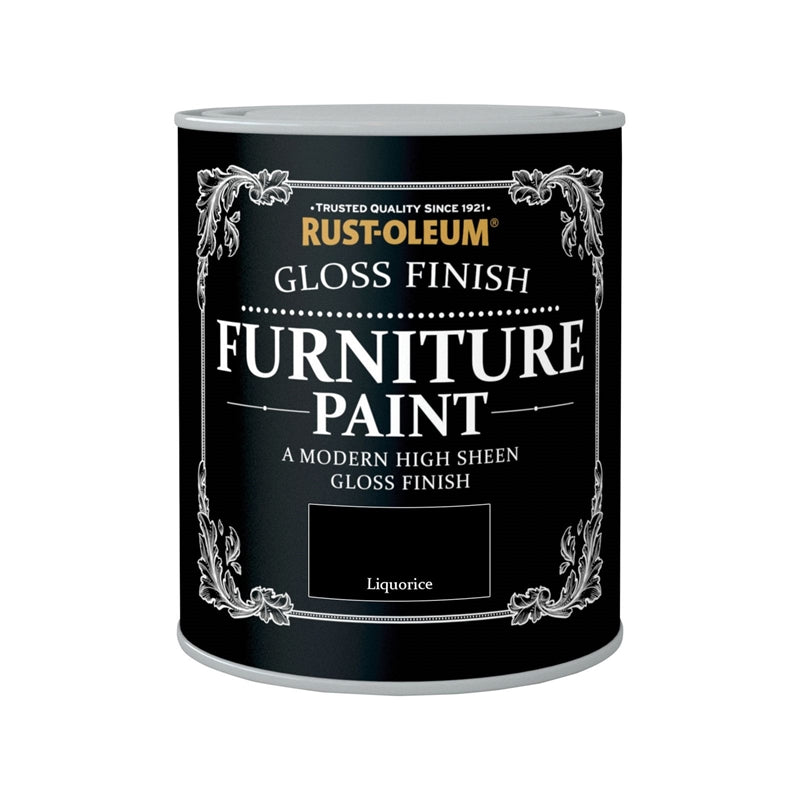 Rustoleum Gloss Finish Furniture Paint - Liquorice 750ml