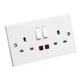 SASTA 2 GANG SOCKET SWITCH NEON