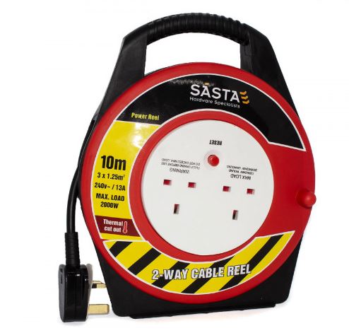 SASTA 10M CABLE REEL 230V 2 WAY