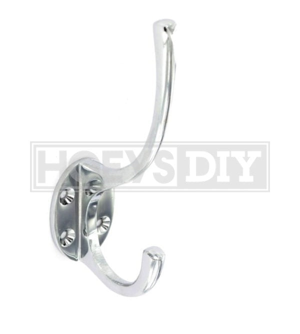 CHROME HAT & COAT HOOK 125mm