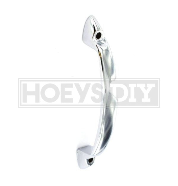 CHROME D HANDLE 100mm (TWIN PACK)