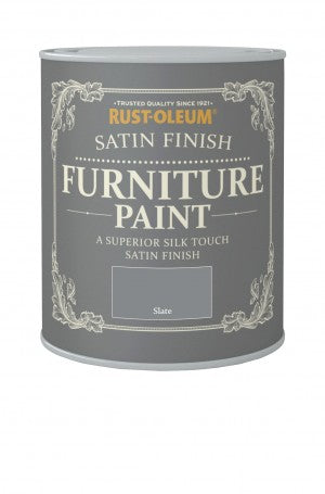 Rust-Oleum Satin Finish Furniture Paint - Slate 750ml