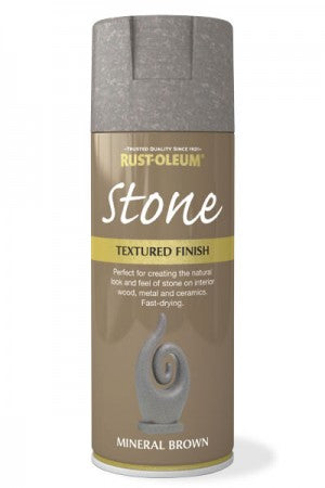 Rust-Oleum Stone Textured Finish Paint 400ml Mineral Brown