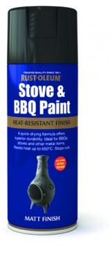 Rust-Oleum Stove & BBQ Paint - Heat Resistant 400ml Black
