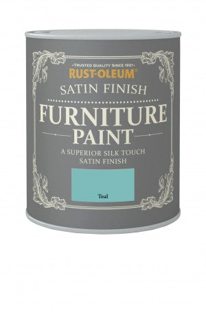 Rust-Oleum Satin Finish Furniture Paint - Teal 750ml