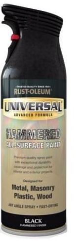 Rust-Oleum Universal Hammered All Surface Paint - Black 400ml